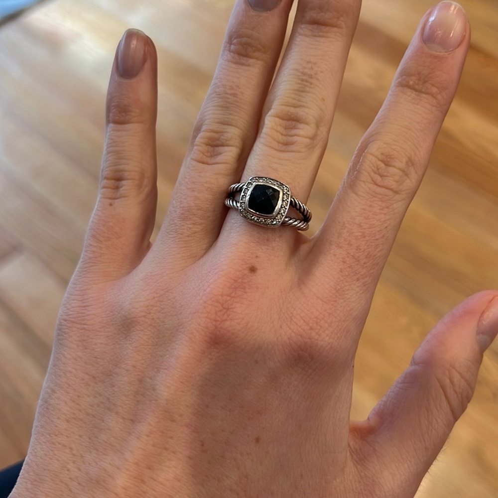 David yurman ring - sterling silver / black onyx